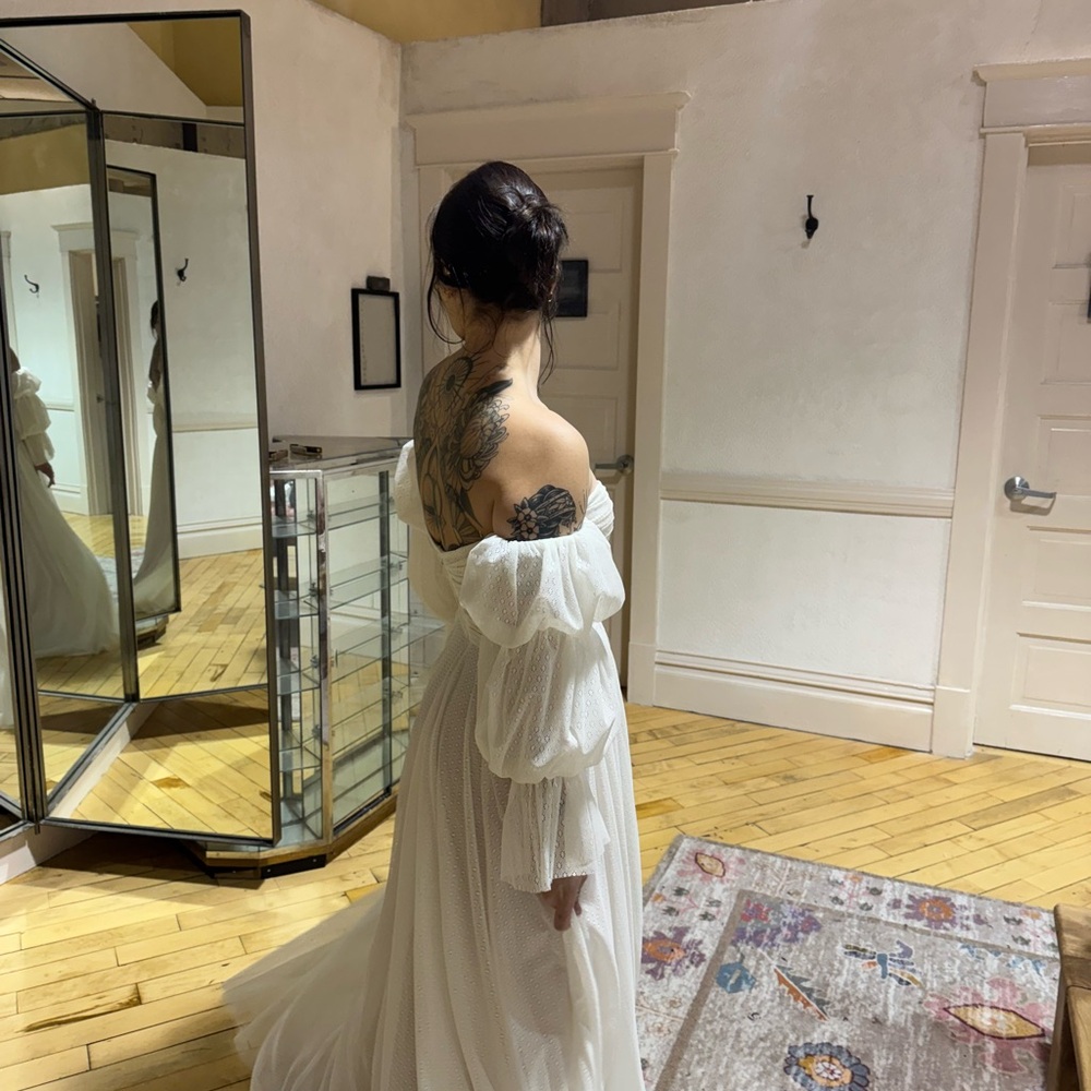 Elegant White Off-Shoulder Gown